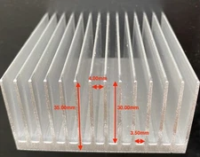 Aluminium Heatsink Rth 1.65K/W. Good for 50-60W amp and many other applications