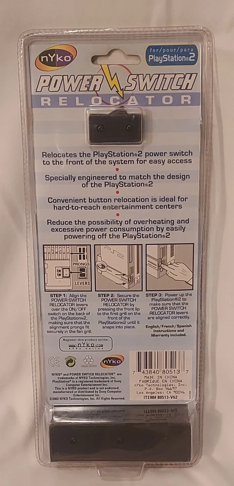 NEW Nyko Power Switch Relocator for Playstation 2 PS2 - Image 2 of 2