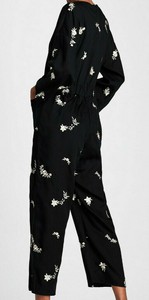 Combinaison Longue Légère Col V à Bretelle Imprimée Fleur: Tidebuy.com