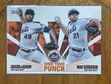 2023 Topps Series 1 - One-Two Punch #12P-15 Jacob deGrom, Max Scherzer