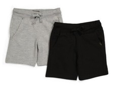 NWT Boy's LEE 2-Pack Fleece Shorts Size 7 Black and Gray MSRP 48.00