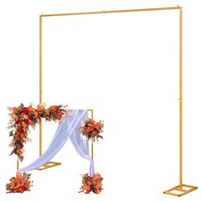 10x10ft Square Arch Metal Backdrop Stand Party Garden Adjust Arch Arbor Frame