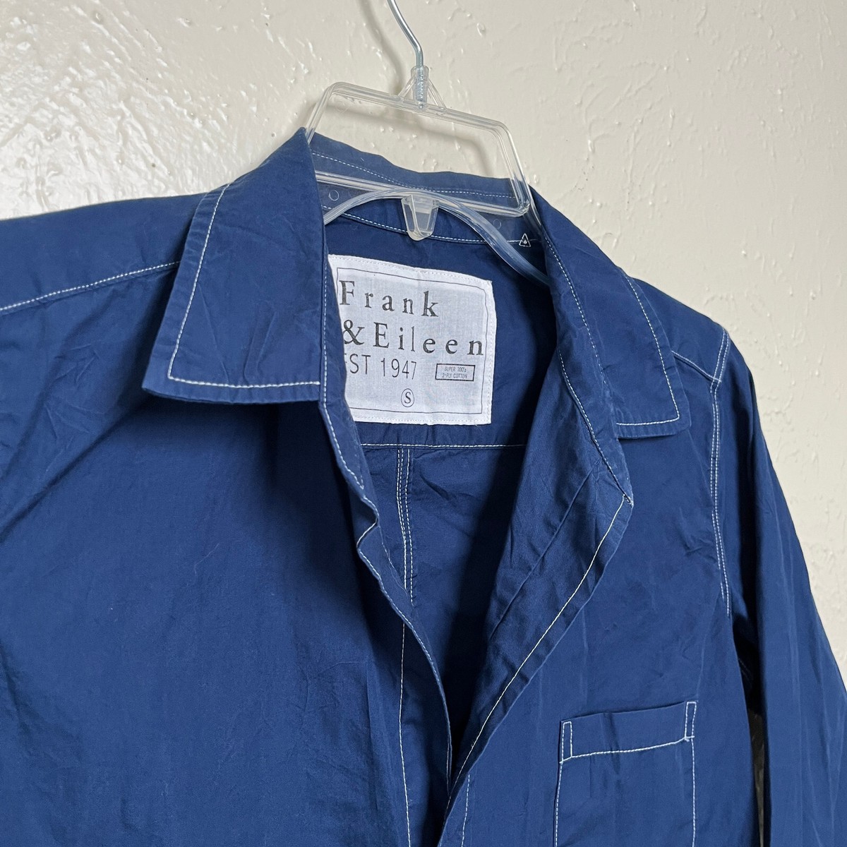 Frank & Eileen SUPER 100’s 2-PLY COTTON Frank & Eileen Shirt Womens S Blue Shirley Super 100s 2-Ply