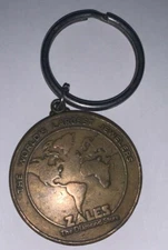 GOLD ZALES "THE DIAMOND STORE" PENDANT KEYCHAIN 
