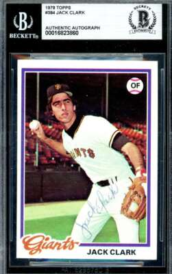 #ad #ad Jack Clark Beckett BAS Signed 1978 Topps Autograph $39.00