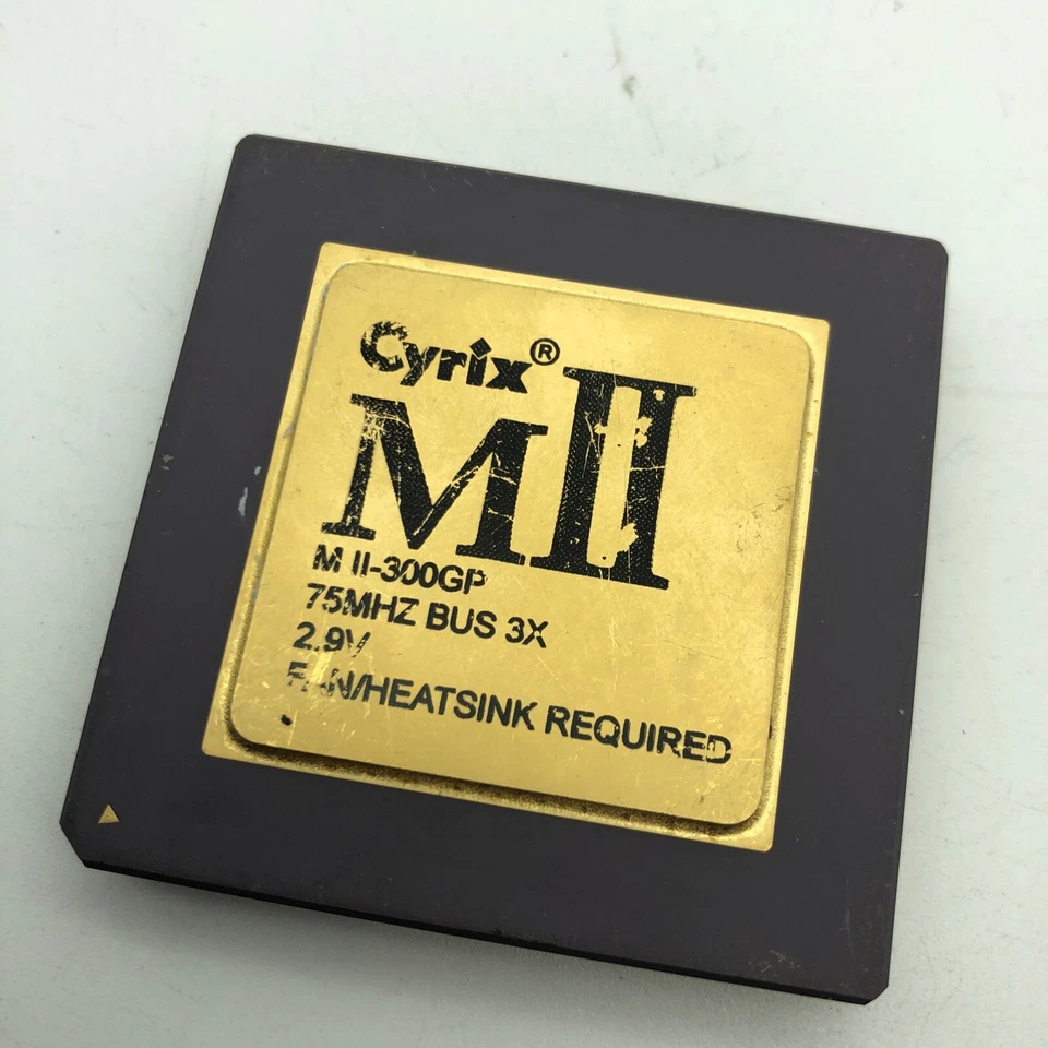 Bus CYRIX MII 300GP 2.9V 75mhz 3.x Procesador DORADO 300mhz DORADO CPU superior Foto 2 de 4