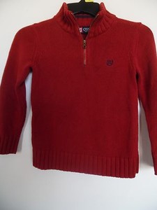 CHAPS boys Red sweater long sleeve Size 6