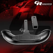1.25"/2"RECEIVER BLACK STAINLESS STEEL TRAILER TOW COVER HITCH STEP BAR GUARD