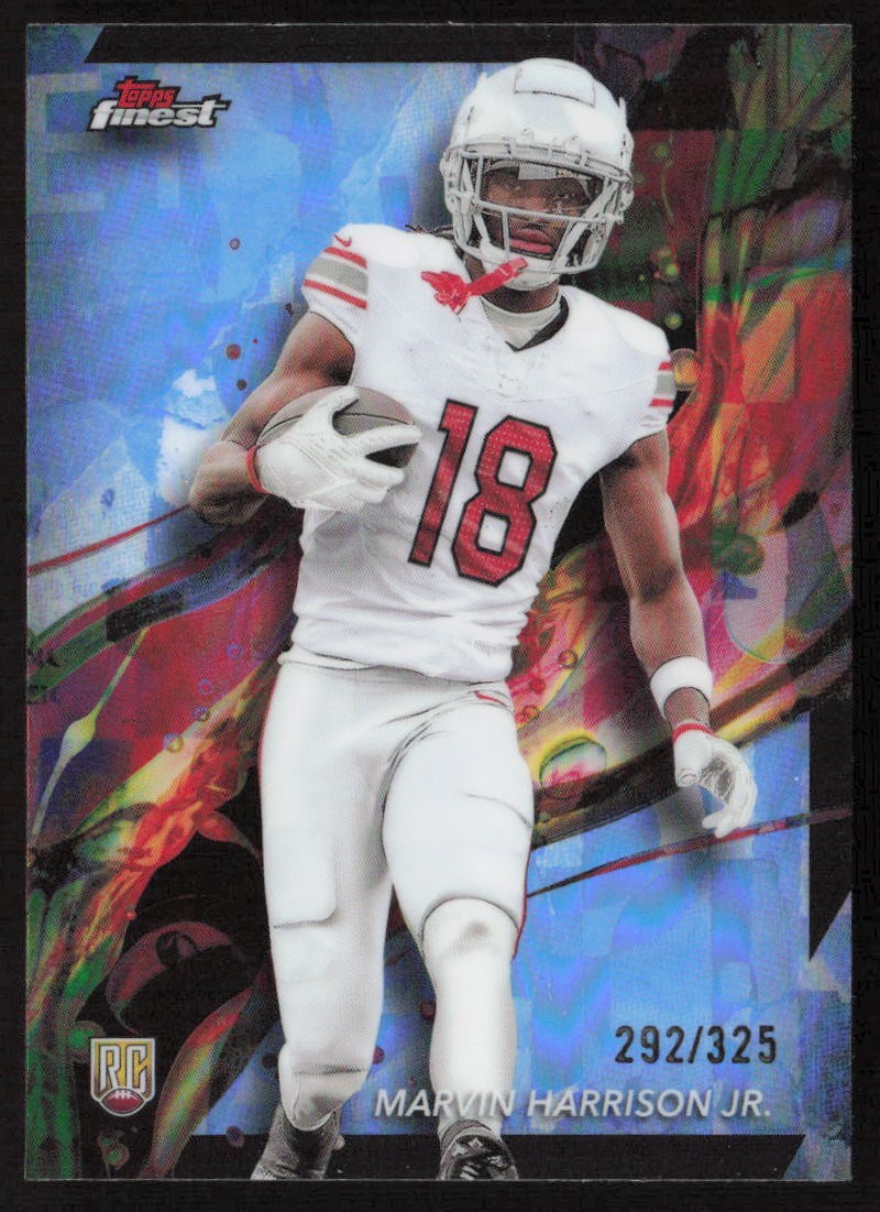 2024 Finest Sky Blue Refractor #/325 Marvin Harrison Jr. #89 Rookie Cardinals