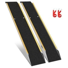  60" Aluminum Motorcycle Ramp, 2PCS 1200 lbs 59"L - Max Using Height 16.9"