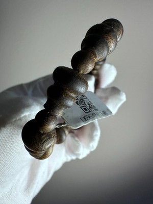 Certified Hainan Kynam Agarwood Bracelet Qi Nan Sugar Resin Gourd Beads 5.5g