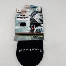Smartwool Everyday Unisex Sz M Black Merino Wool No Show Socks