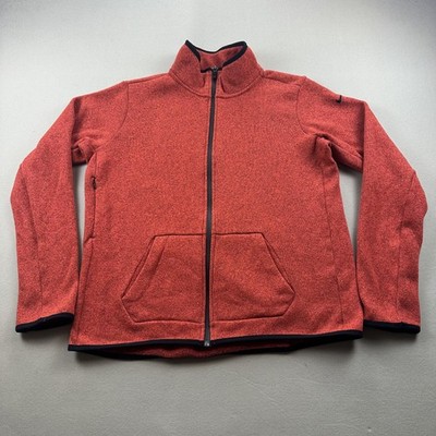 Nike Jacket Fleece Therma-Fit Womens Red XL Performance Running Athletic Zip