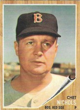 1962 TOPPS - #403 CHET NICHOLS (RED SOX)!! GREAT CARD!!