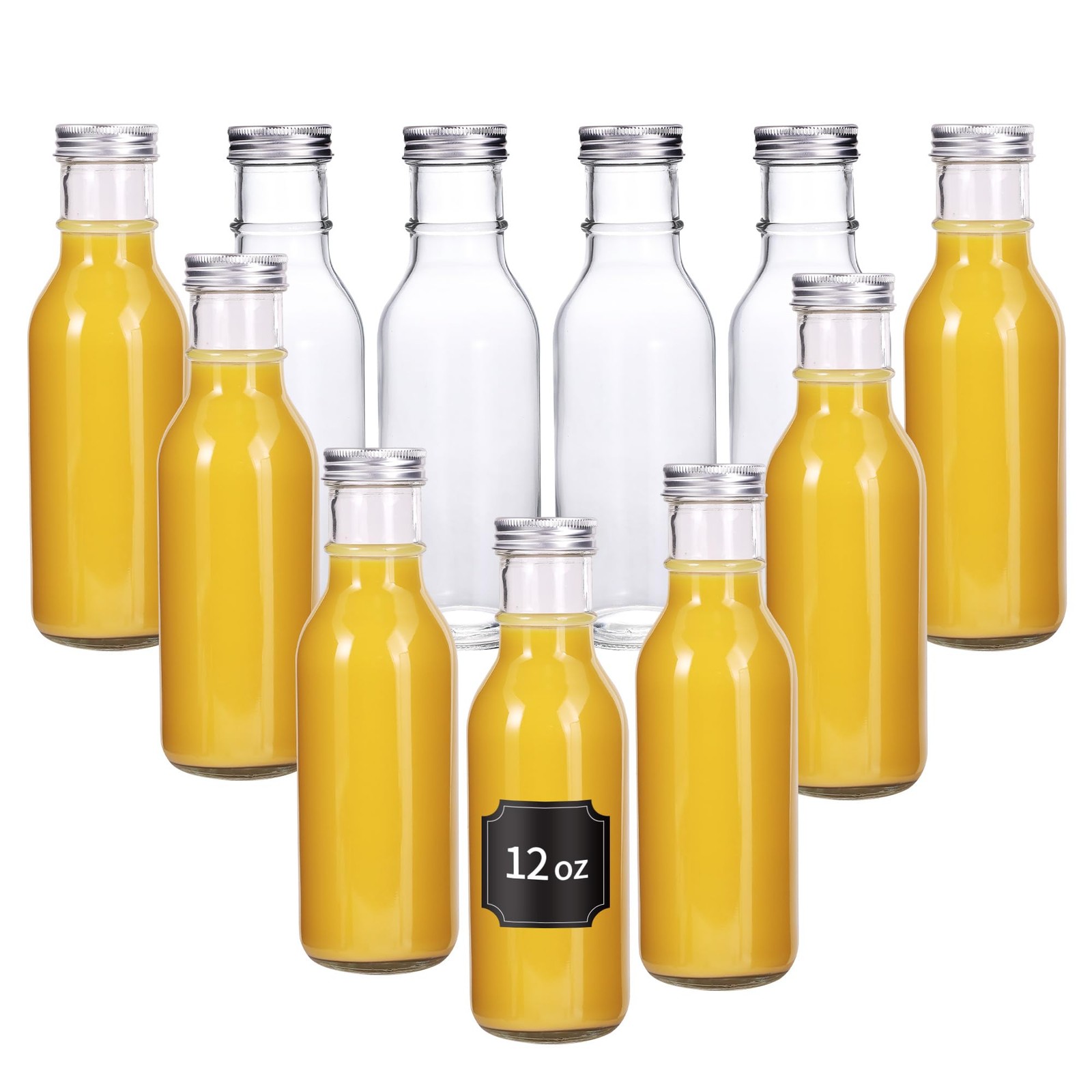 Bottles, Glass Bottles With Lids For Juicing, Homemade Sauce, Olive...