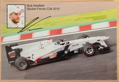 Nick Heidfeld Sauber 2010 original Autogramm Foto 
