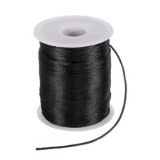 Satin Nylon Cord String 2mm 330 Feet for Macrame Chinese Knot Black