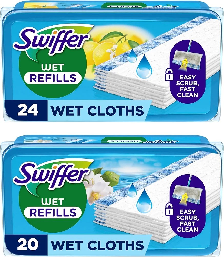 Swiffer Panni Umidi Lavapavimenti: Profumo Agrumi x24 e Mattina x20