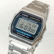 Vintage Casio Alarm Chronograph W-99 Quartz Watch Retro Metal Case Used