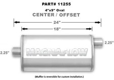 Magnaflow 11255 Muffler - 2-14 In Offset Inlet - 2-14 In Center Outlet - 18 X Magnaflow 11255 Muffler - 2-14 In Offset Inlet - 2-14 In Center Outlet - 18 X