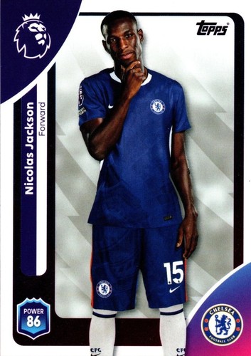 2025 NICOLAS JACKSON 32/75 AUTO TOPPS FINEST UEFA CONFERENCE