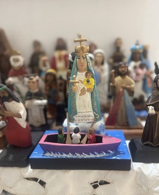 Talla De Madera Virgen De La Caridad Del Cobre Santo De Palo De Puerto Rico
