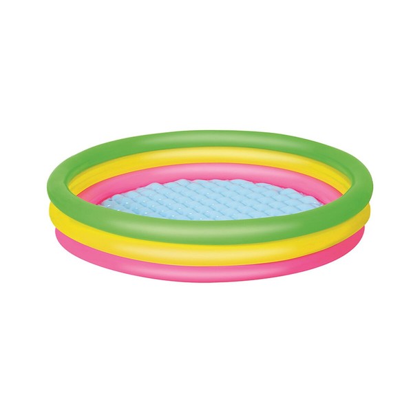 Bestway Aufblasbares Becken 3 Ringe Gepolsteter Boden 152X30 Cm +2 Jahre Gart-image
