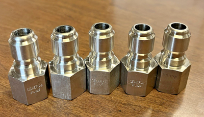 #ad #ad 3 8” Stainless Steel Female Threaded Pressure Washer Quick Connect Plug 5 Pack $54.99