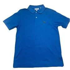 Lacoste Classic Fit Polo Shirt Men's Blue Short Sleeve Cotton Size US S FR 3