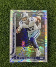 2025 Topps Chrome Football Jake Ferguson Pulsar Refractor #75