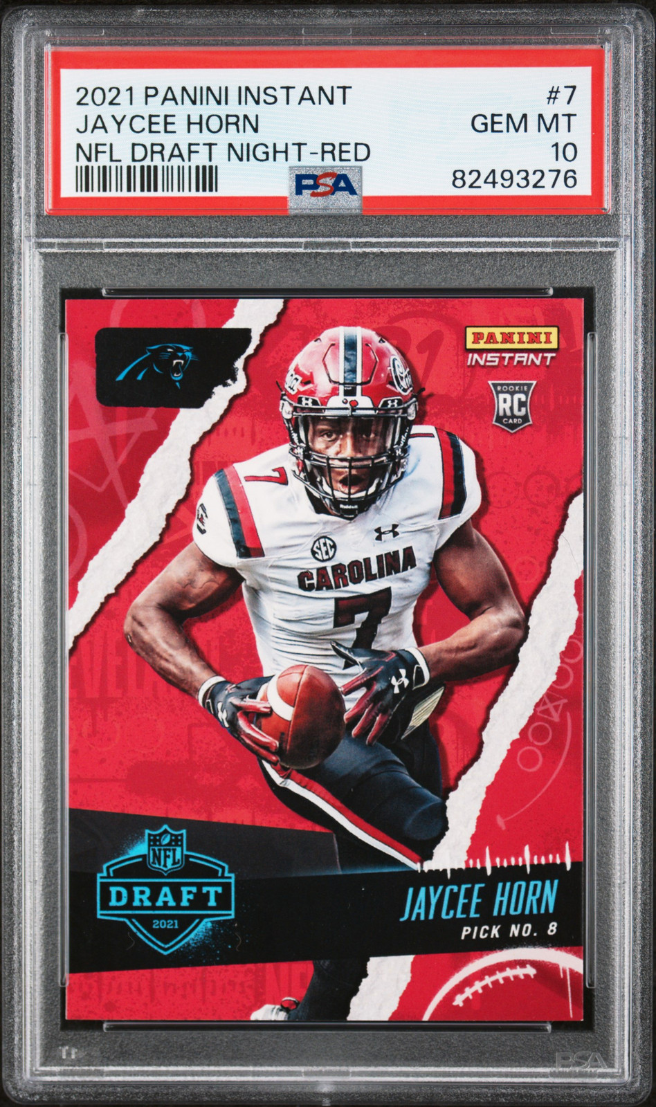 Jaycee Horn Panini Instant NFL Draft Night #7 Red