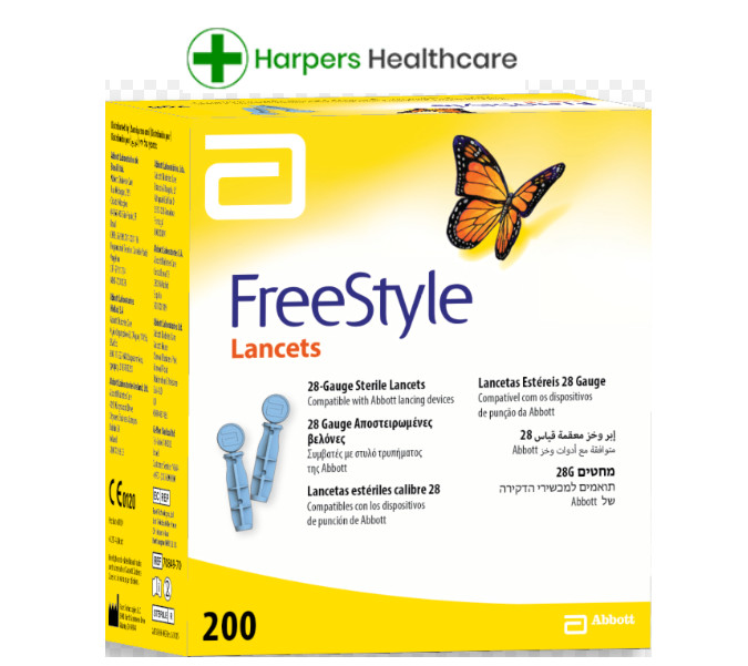1 Box Abbott Freestyle Lancets Lite 28 Gauge 200 box - LONG EXPIRY