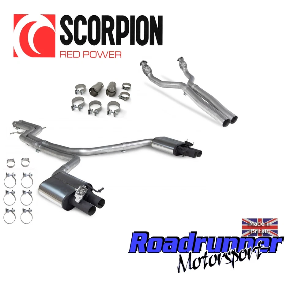 Scorpion Audi RS6 RS7 C7 Exhaust Cat Back System Stainless Non Resonated LOUDER