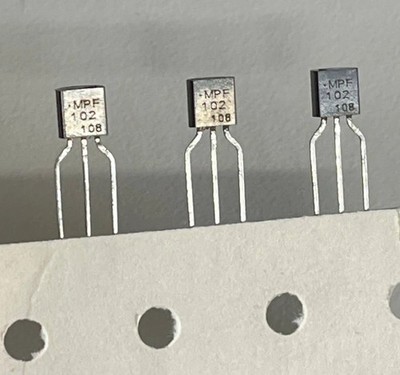 Motorola MPF102 N-Channel RF JFET Amplifier Transistor TO-92 Lot Bulk 100 500 10