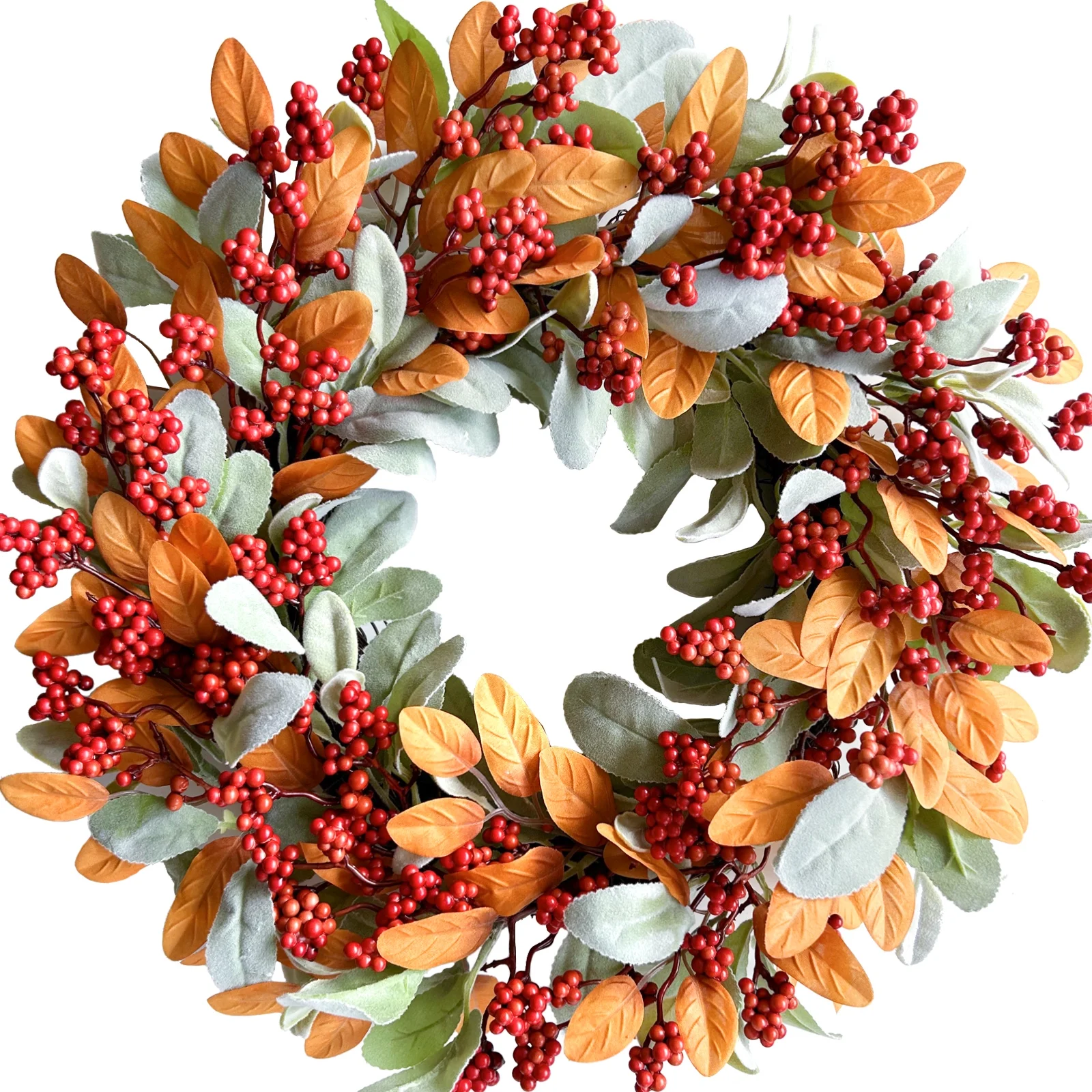 20 Inch Autumn Wreath for Front Door Decor