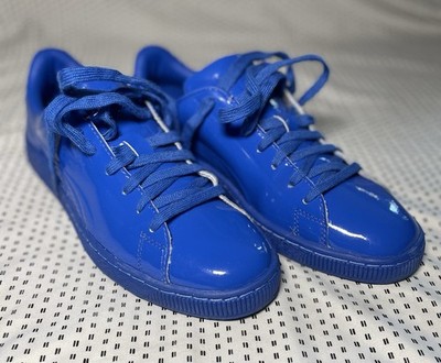 PUMA 7.5 Royal Basket Classic Patent Emboss Blue Sneakers