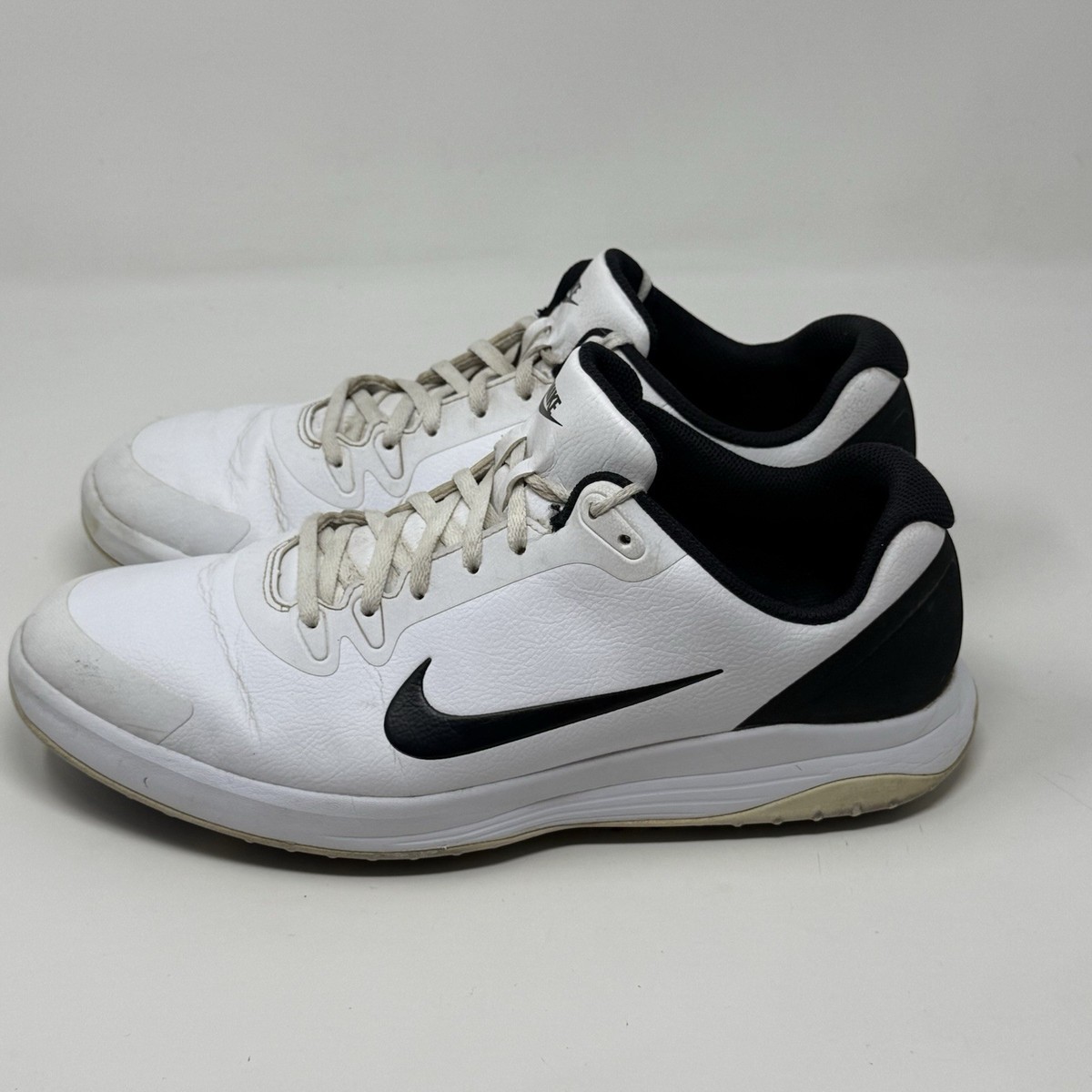 Nike Infinity G Golf Shoes Cleats Mens 12 W Wide White Black