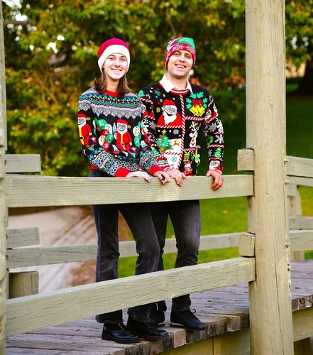 SOCAL LOOK Youth Festive Ugly Christmas Sweater-Funny Holiday Pullover for Teens - Picture 4 of 7