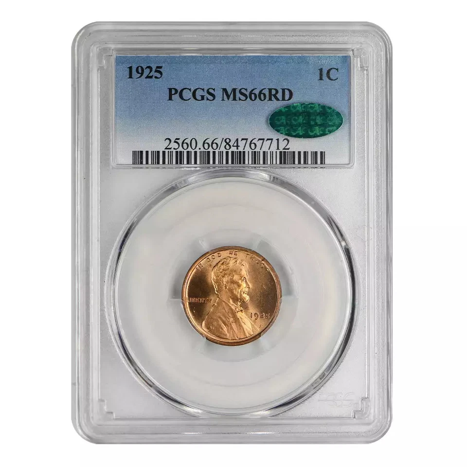 1925 Lincoln Wheat Cent PCGS MS-66 RD CAC - Image 3 of 4