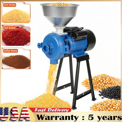 3000W Electric Grain Mill Dry Grinder w/Funnel for Corn Wheat Flour Cereal Spice