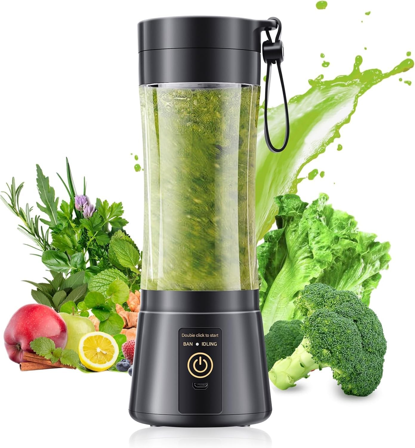 Portable Cordless Personal Blender 12oz Mini Smoothie Shake 