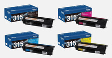 Brother TN315 Toner Set BK/C/M/Y, Genuine, OEM, High Yield, 4-Pack, Sealed