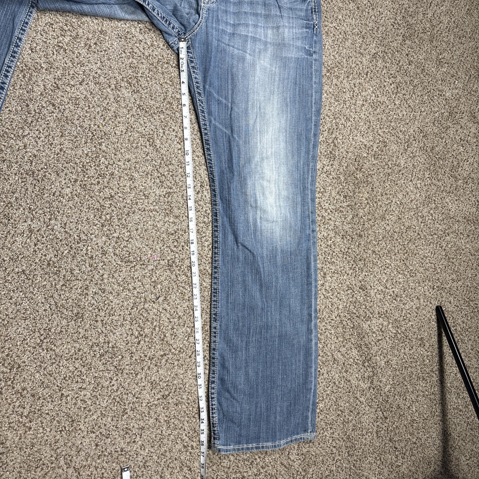 BKE Tyler Jeans Mens 38XXL Fits 40 X 36.5 Blue Denim Casual Faded - View 9