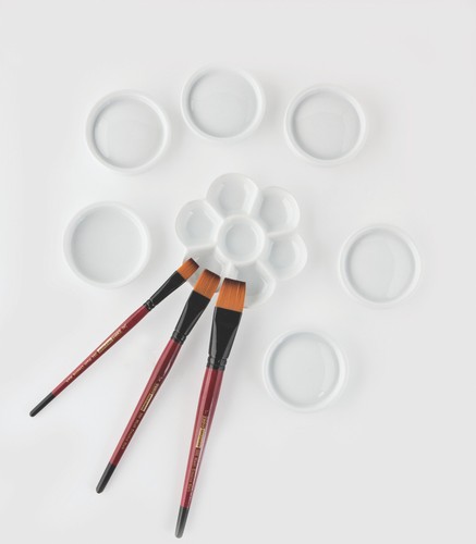 Ebony Splendor Synthetic Teijin Brush Long Handle Brush Filbert #0 Pack of 3 - Picture 6 of 7