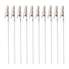 10 X Krokodyl Metalowe klipsy z trzpieniem drutu Krokodyle Zaciski do notatki Ka4658