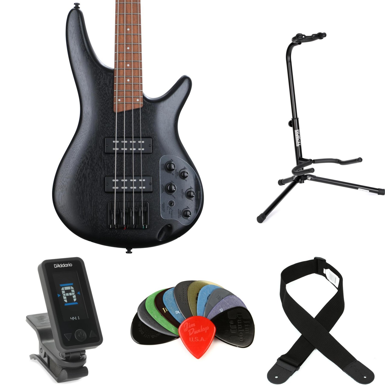 Комплект принадлежностей для бас-гитары Ibanez Standard SR300EB Essentials - Выветренный черный 68990₽