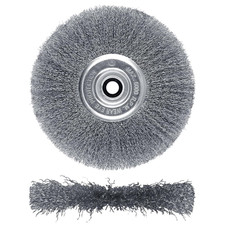 8 Inch Wire Wheel for Bench Grinder - Fine Crimped Wire Brush with 1/2" and 5/8"