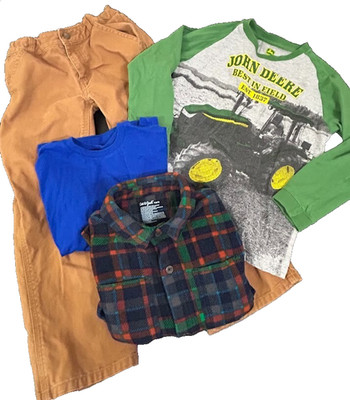 John Deere Carhartt Fleece Button Up All Seasons Outfit Set Boy Youth Sz S 6/7
