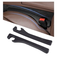 Car Seat Gap Filler 2 Pack, Universal Fit PU Leather Car Seat Gap Plug to Fill