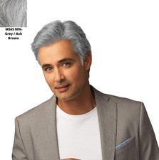 HIM Sophistication Wig M56S 90% Grey / Ash Brown Hair Color Wig by HAIRUWEAR